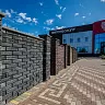 Забор BRICK Блок рядовой  венге купить в "Строй-Ресурсе"