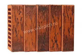 Кирпич лицевой Воротынск М150 1,0НФ красный магма (ex. красный графит руст) (утолщ. лиц. стенка) купить в "Строй-Ресурсе"