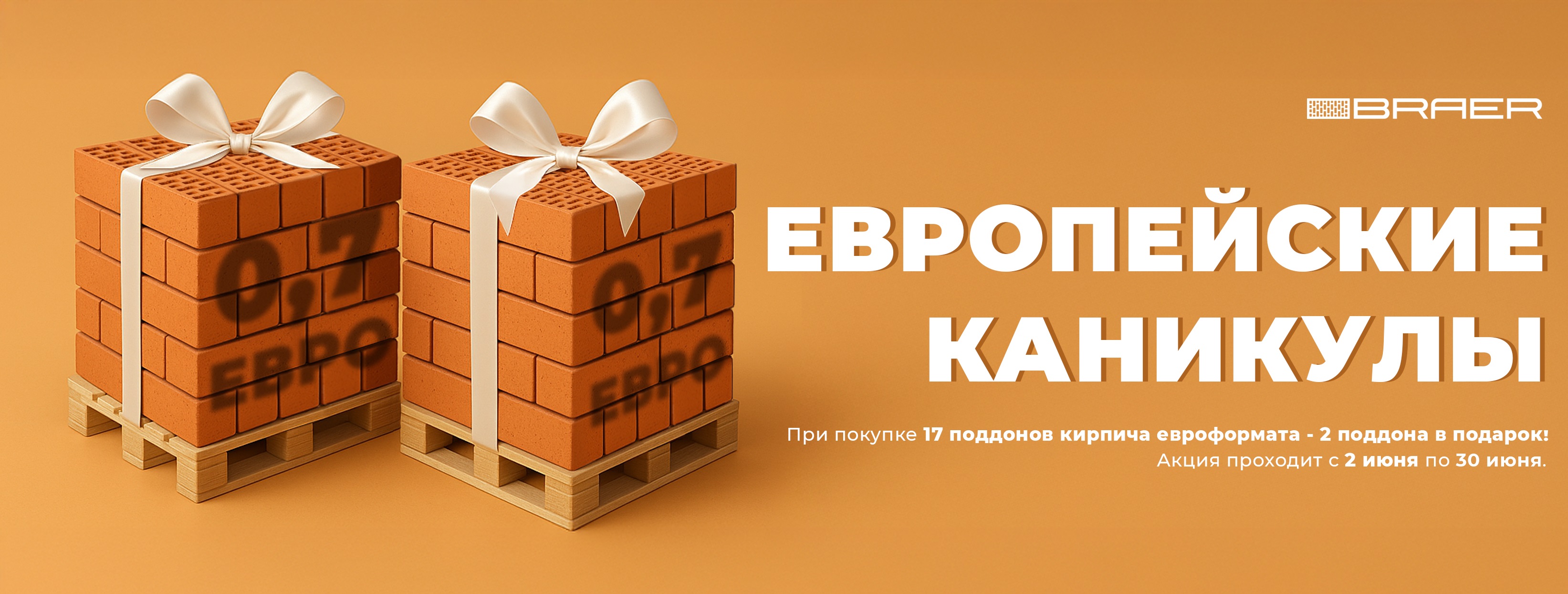 ЕВРОпейские каникулы на кирпич евро BRAER