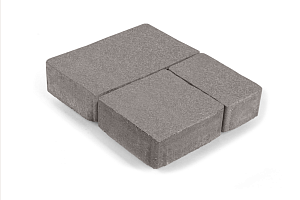 Тротуарная плитка Старый город 2СГ5ф Нобетек Серый полный прокрас на сером ц. купить в "Строй-Ресурсе"